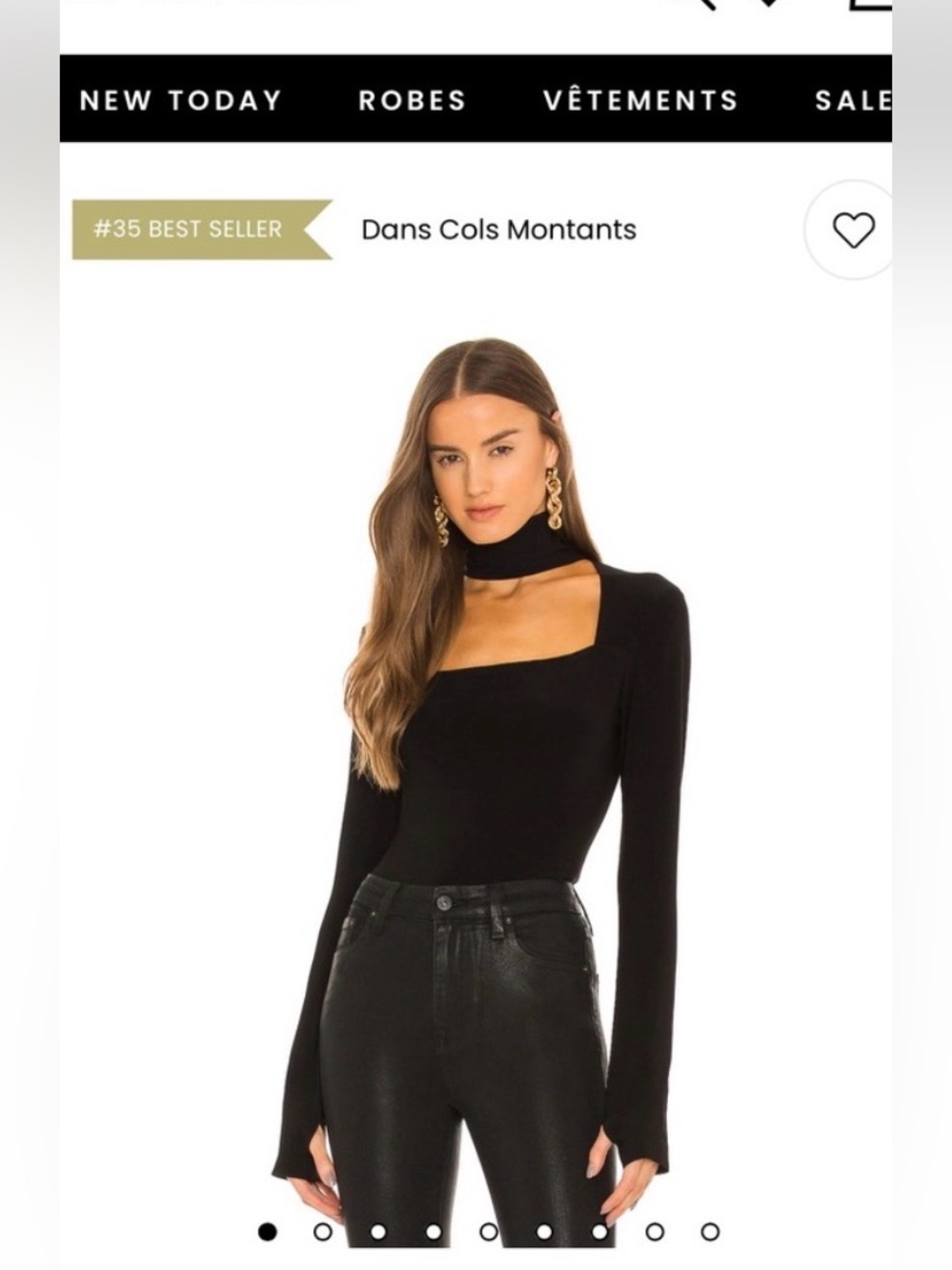 Norma Kamali - Black Square-Neck Long-Sleeve Bodysuit with Neckband